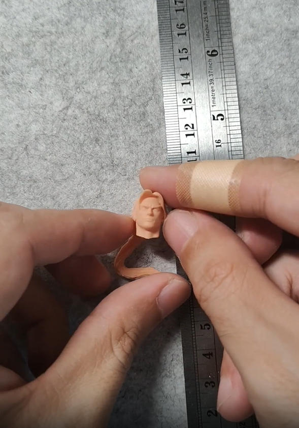 Unpainted 1/18 Blank Ken Masters Head Sculpt Model For 3.75" Action Figure