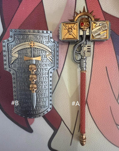 【PRE-ORDER】Single Premium Painted Hammer Shield Weapon Decor Action Figure Accessory