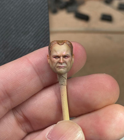 【PRE-ORDER】Premium Painted 1/18 Scale Custom Man Head Sculpt Model For 3.75" Action Figure