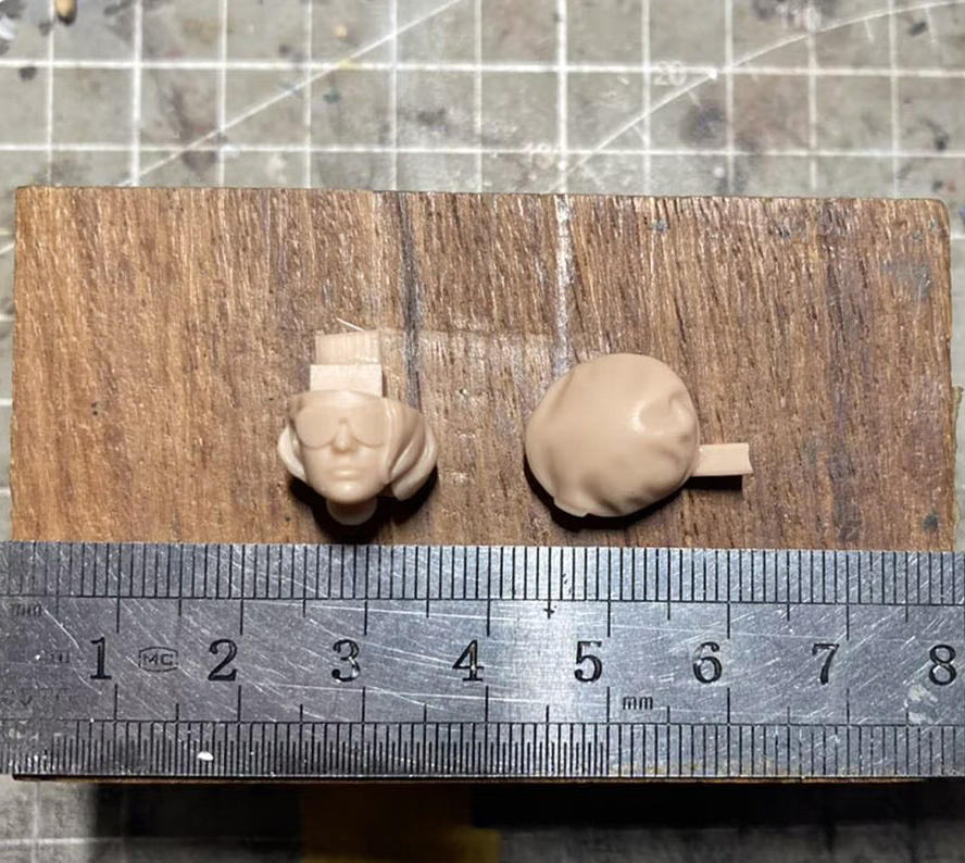 Unpainted 1/18 Blank Jill Female Head Sculpt Model For 3.75" Action Figure