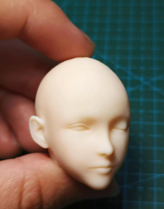 Unpainted No Hair Premium 1/12 Female Head Sculpt Soldier Head For 6" mezco Action Figure