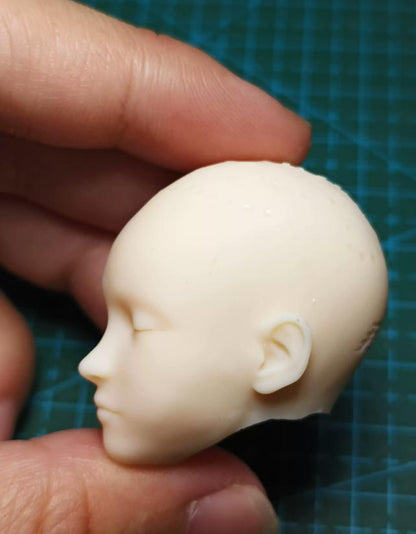 Unpainted No Hair Premium 1/12 Female Head Sculpt Soldier Head For 6" mezco Action Figure