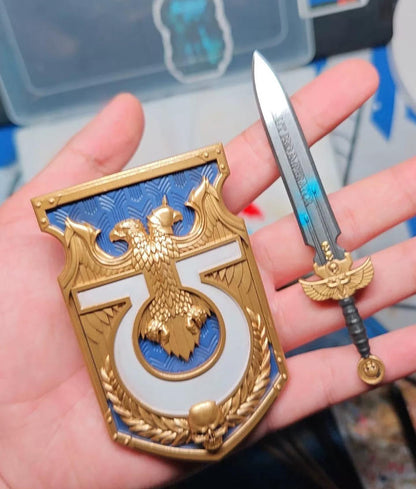 【PRE-ORDER】Premium painted Jetpack Shield Sword For joytoy warhammer 4.0 Ultramarines Figure