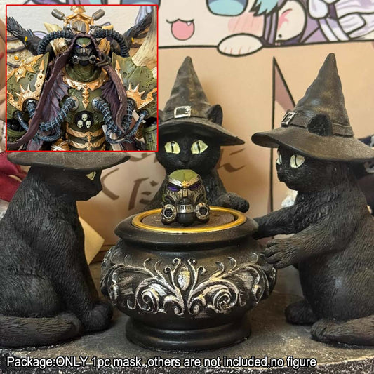 【PRE-ORDER】#B Premium Painted Face‑mask Style Replace For joytoy warhammer Death Guard Primarch Mortarion Nurgle Daemon Primarch