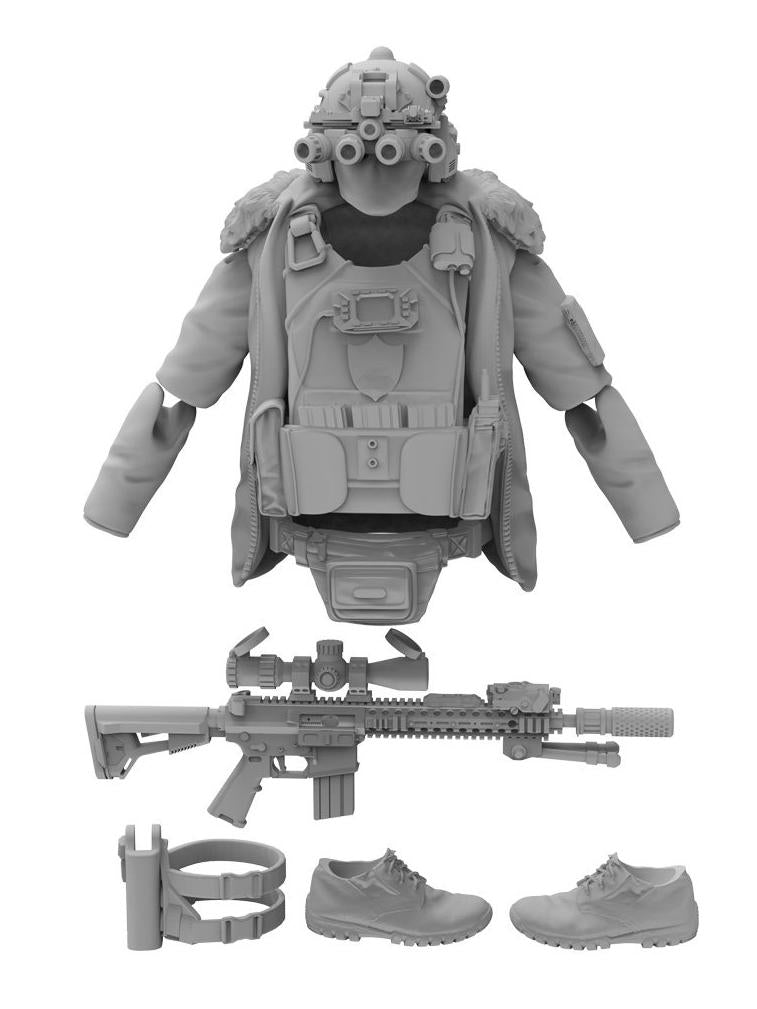 【PRE-ORDER】Unpainted 1/18 Male Solder Amber Eyes 3.75“ Action Figure Accessories