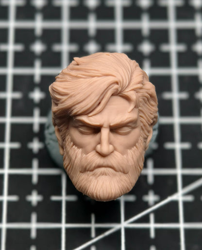 Unpainted 1/12 Last Knight Man Head Sculpt Model For 6" Romankey x cowl male Figure body
