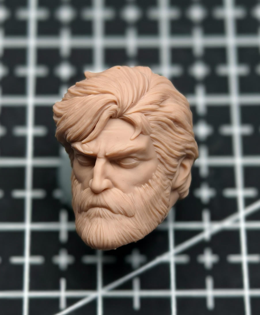Unpainted 1/12 Last Knight Man Head Sculpt Model For 6" Romankey x cowl male Figure body