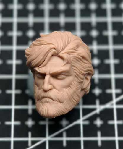 Unpainted 1/12 Last Knight Man Head Sculpt Model For 6" Romankey x cowl male Figure body