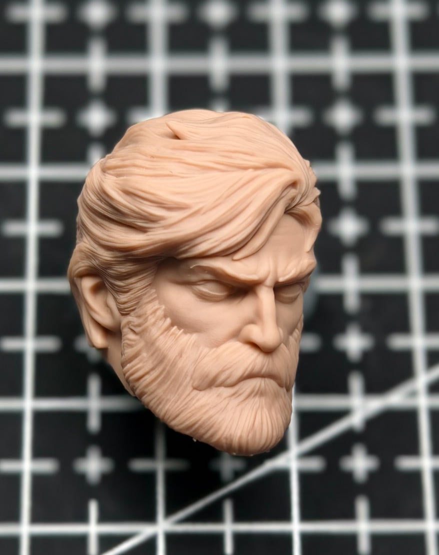 Unpainted 1/12 Last Knight Man Head Sculpt Model For 6" Romankey x cowl male Figure body