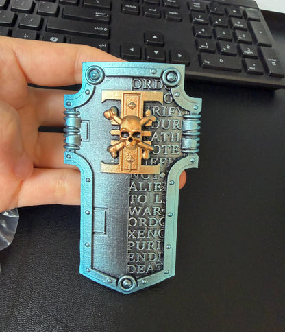 【PRE-ORDER】Premium Painted Shield Weapon For joytoy Warhammer 40k Grey Knight Figure