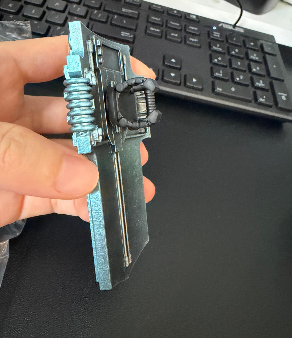 【PRE-ORDER】Premium Painted Shield Weapon For joytoy Warhammer 40k Grey Knight Figure