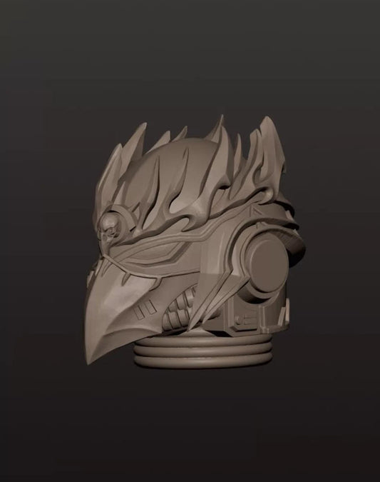#A Unpainted Head Sculpt Model For JoyToy Warhammer 40k  Corvus Corax Raven Guard Primarch