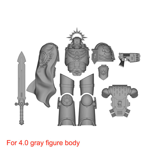 【PRE-ORDER】 #F NEW Unpainted Parts Kits For Joytoy Warhammer Retributor 4.0 gray figure body