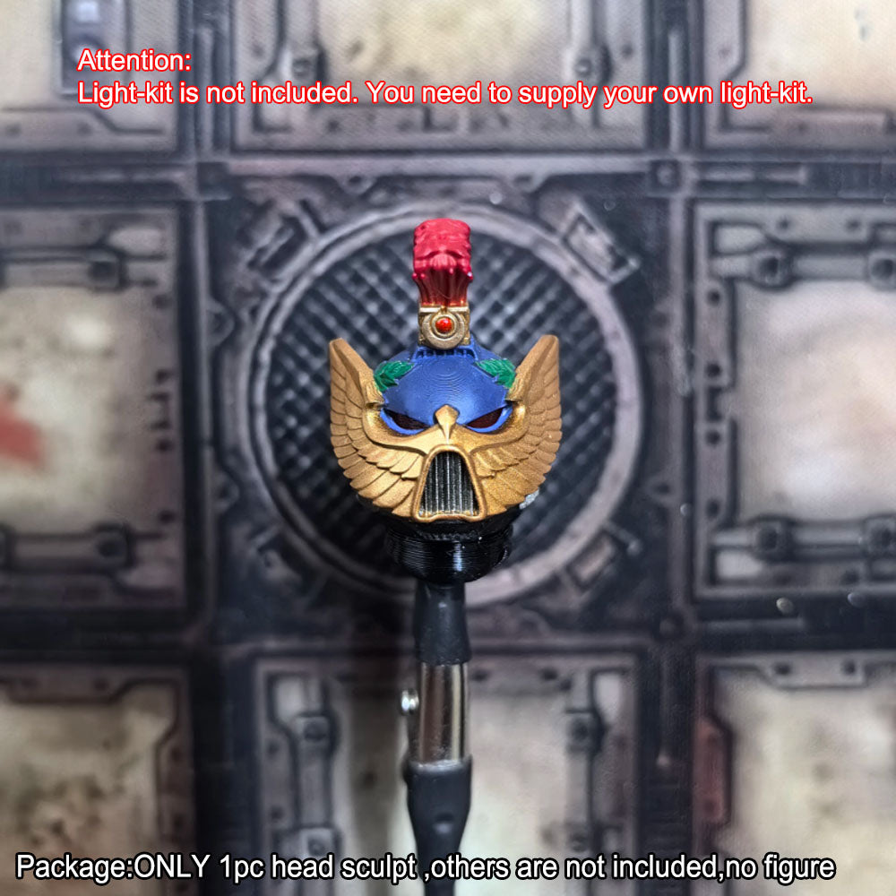 【PRE-ORDER】Premium Helmet Man Head Sculpt For Joytoy Warhammer 4.0 Ultramarines, Honour Guard, Auric Guardians