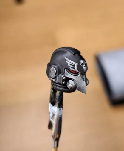 PRE‑ORDER Premium Male Helmet Head Sculpt for JoyToy Warhammer 40K Raven Guard Figure