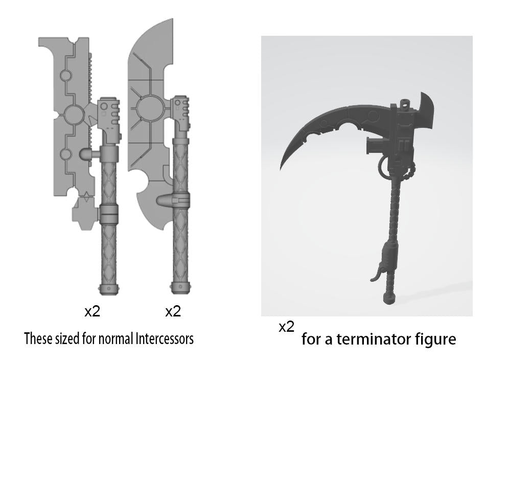 6pcs custom unpainted weapons