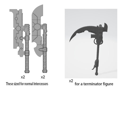 6pcs custom unpainted weapons