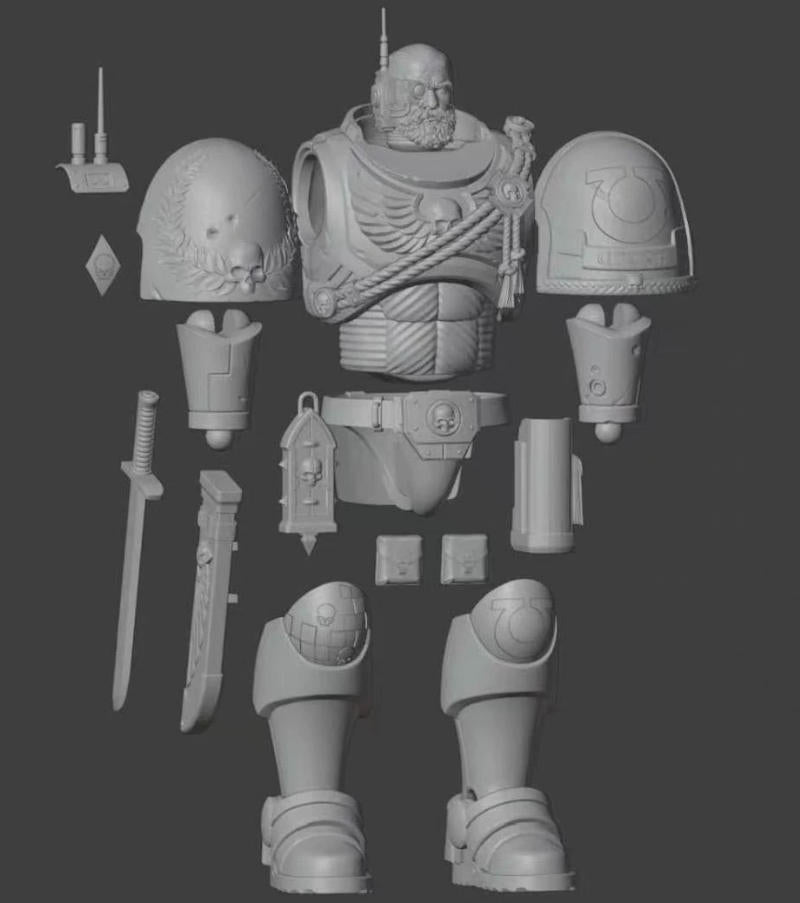 【PRE-ORDER】 NEW Unpainted Parts Kits For Joytoy war hammer 4.0 Figure Body