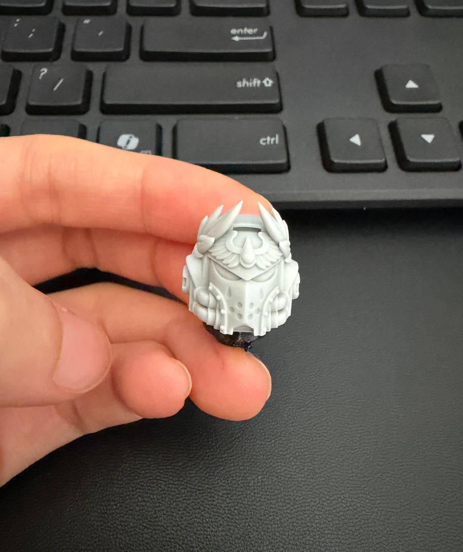 Unpainted Head Sculpt Model For JoyToy Warhammer 40K Blood Guard Captain Figure