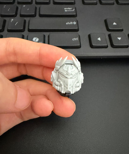 Unpainted Head Sculpt Model For JoyToy Warhammer 40K Blood Guard Captain Figure