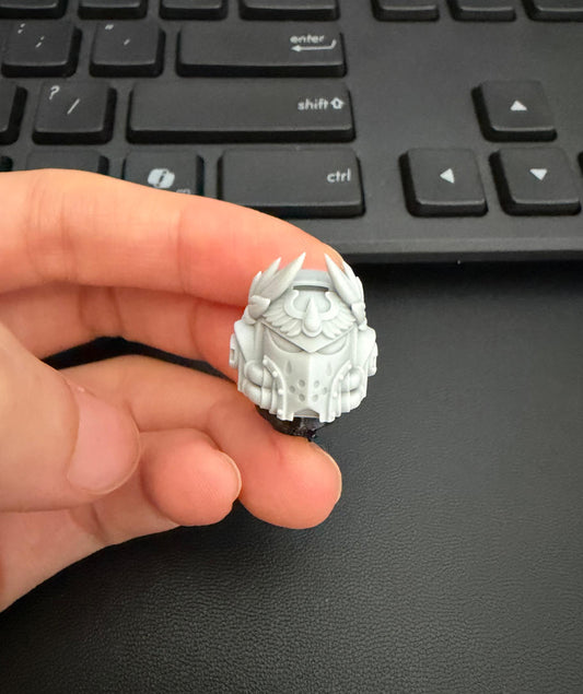 Unpainted Head Sculpt Model For JoyToy Warhammer 40K Blood Guard Captain Figure