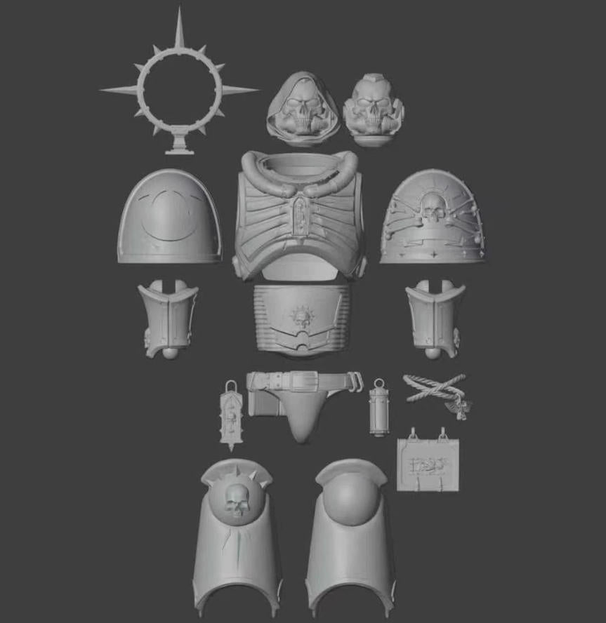 【PRE-ORDER】Unpainted Parts Kits For Joytoy Warhammer 4.0 figure body Chaplain  Leandros