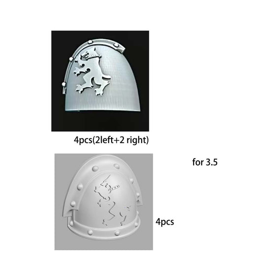 8pcs unpainted kits shoulder amors for DIY Joytoy 3.5 body