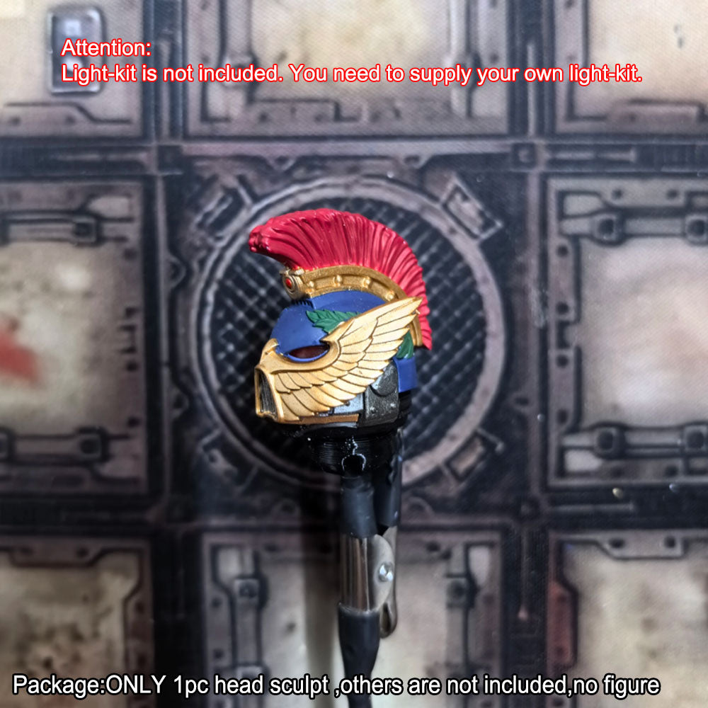 【PRE-ORDER】Premium Helmet Man Head Sculpt For Joytoy Warhammer 4.0 Ultramarines, Honour Guard, Auric Guardians