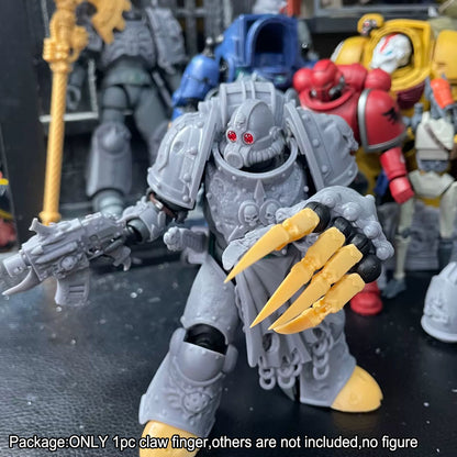 PRE‑ORDER Single Unpainted Articulated Claw Fingers Hand for JoyToy Warhammer 40K Figure