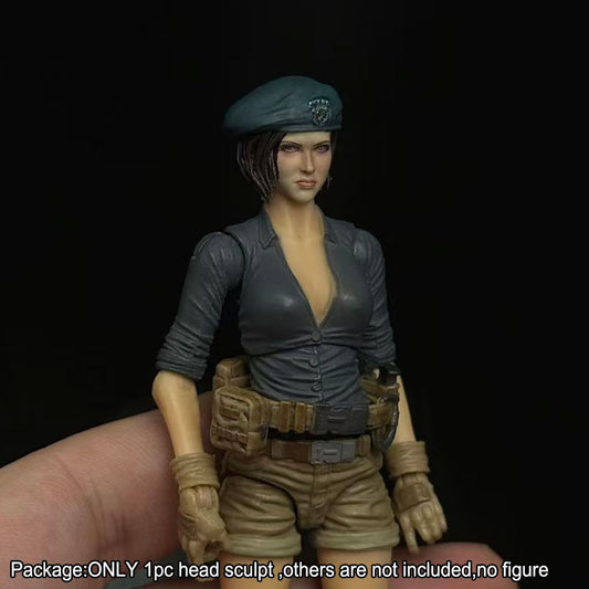 【PRE-ORDER】Premium Hand-painted 1/18 Female Jill Head Sculpt For DIY 3.75" Action Figure
