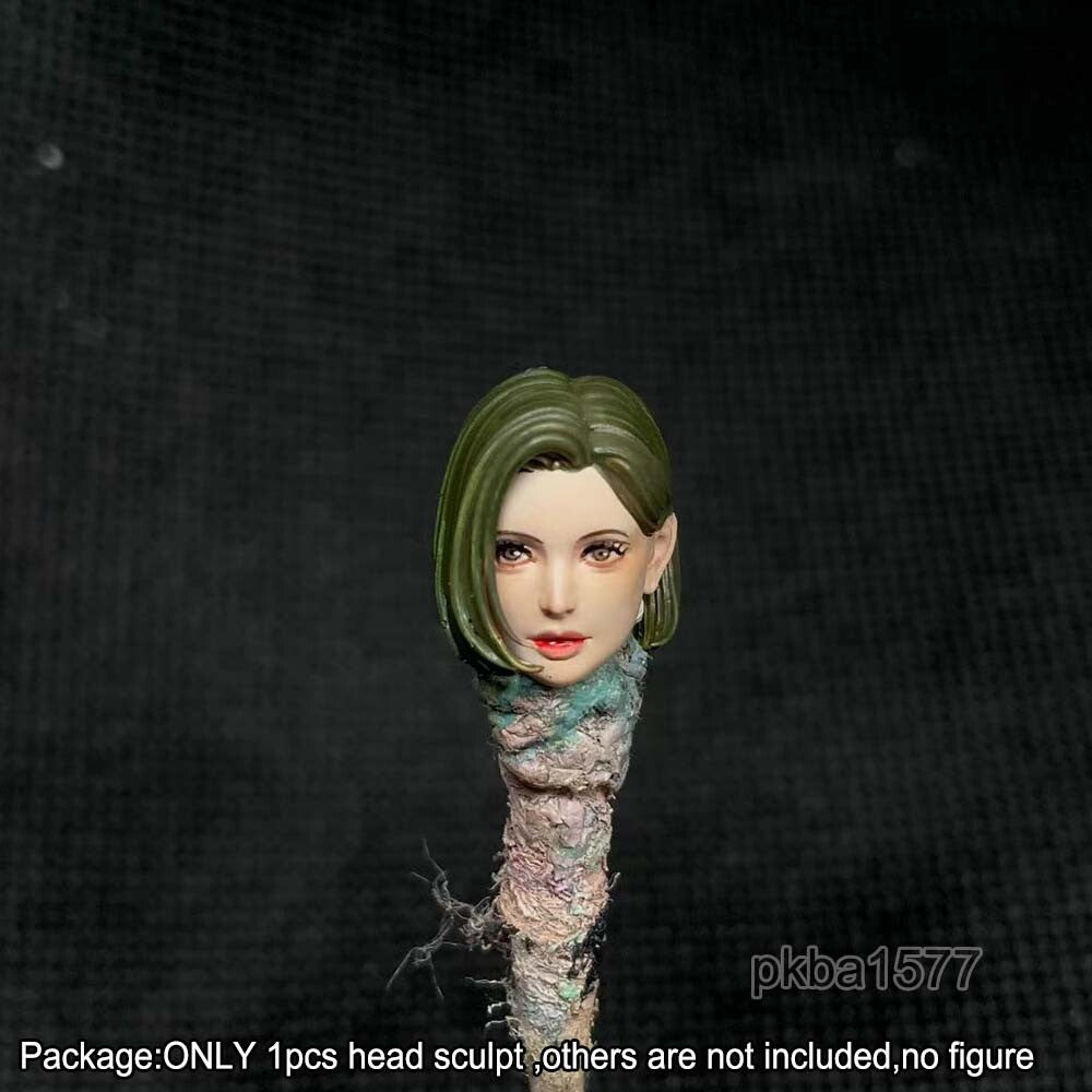 【PRE-ORDER】Premium 1/18 Green Girl Head Sculpt Female Head Model For 3.75" Action Figure
