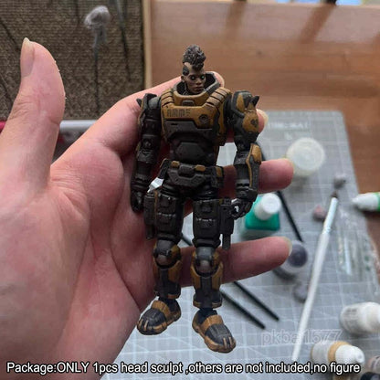 【PRE-ORDER】Premium 1/18 Cool Cyberpunk Head Sculpt Soldier Head For 3.75'' Action Figure