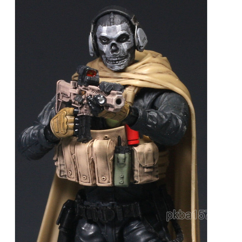 Pre-sale Premium 1/18 3.75" Vest Cloak Ghost Figure Head Sculpt Weapon Headphone