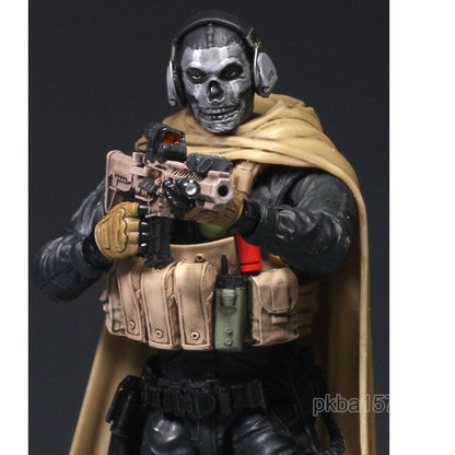 Pre-sale Premium 1/18 3.75" Vest Cloak Ghost Figure Head Sculpt Weapon Headphone