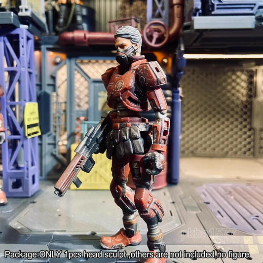 【PRE-ORDER】Delicate Painted 1/18 Warrior Head Sculpt Soldier Head For 3.75'' Action Figure