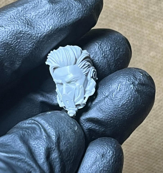 Unpainted 1/18 Punk Man Head Sculpt Model For 3.75'' Acid Rain Joytoy Figure