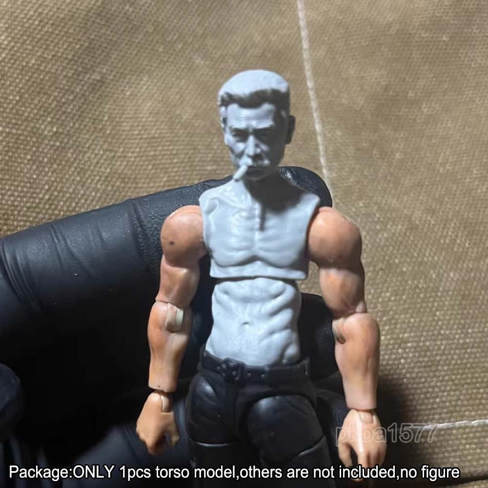 New Unpainted 1/18 Thin Torso Chest Model For DIY 3.75" Joytoy Action Figure