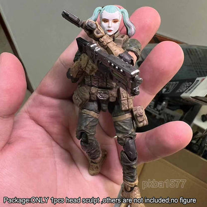 【PRE-ORDER】Premium 1/18 Female Girl w Mask Head Sculpt Soldier Head For 3.75" Action Figure