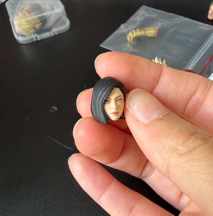 【PRE-ORDER】Premium Black Hair 1/18 Female Head Sculpt For Joytoy battle sister figure