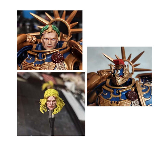 【PRE-ORDER】3pcs Premium Man Head Sculpt Model Replace For Joytoy warhammer 40Figure