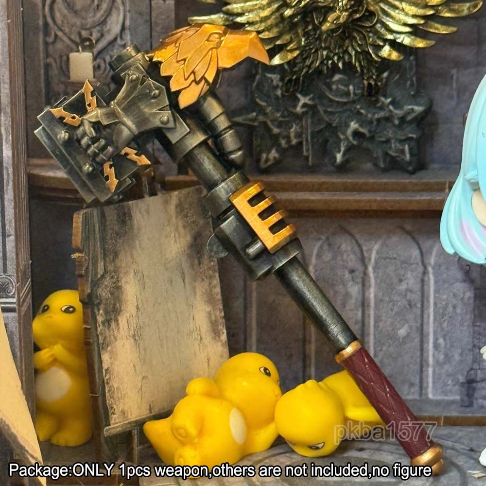 【PRE-ORDER】#B Premium Painted Hammer Weapon Model For Joytoy Warhammer Action Figure