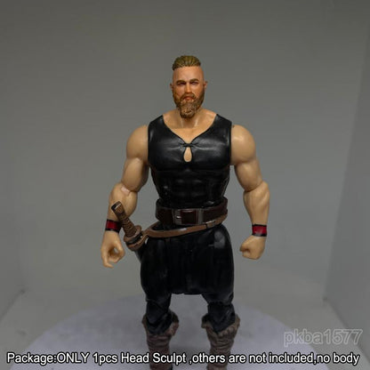 【PRE-ORDER】Premium 1/18 soldier Man w Beard Head Sculpt Male Head For 3.75" Action Figure