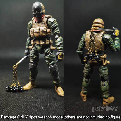 【PRE-ORDER】Handmade 1/18 Metal Flail Hammer Model Weapon Part For 3.75'' Figure Accessory
