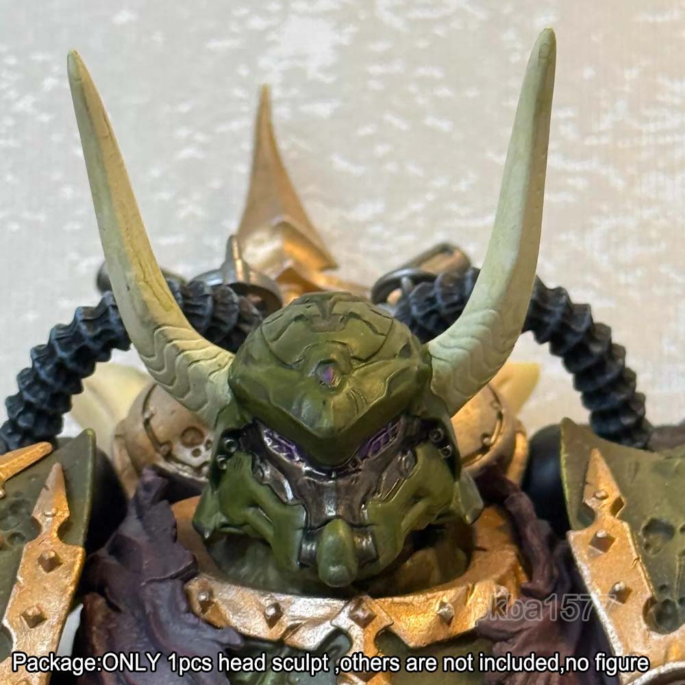 【PRE-ORDER】Premium Painted Man Head Sculpt Helmet Model For Joytoy Warhammer 40k Mortarion Action Figure