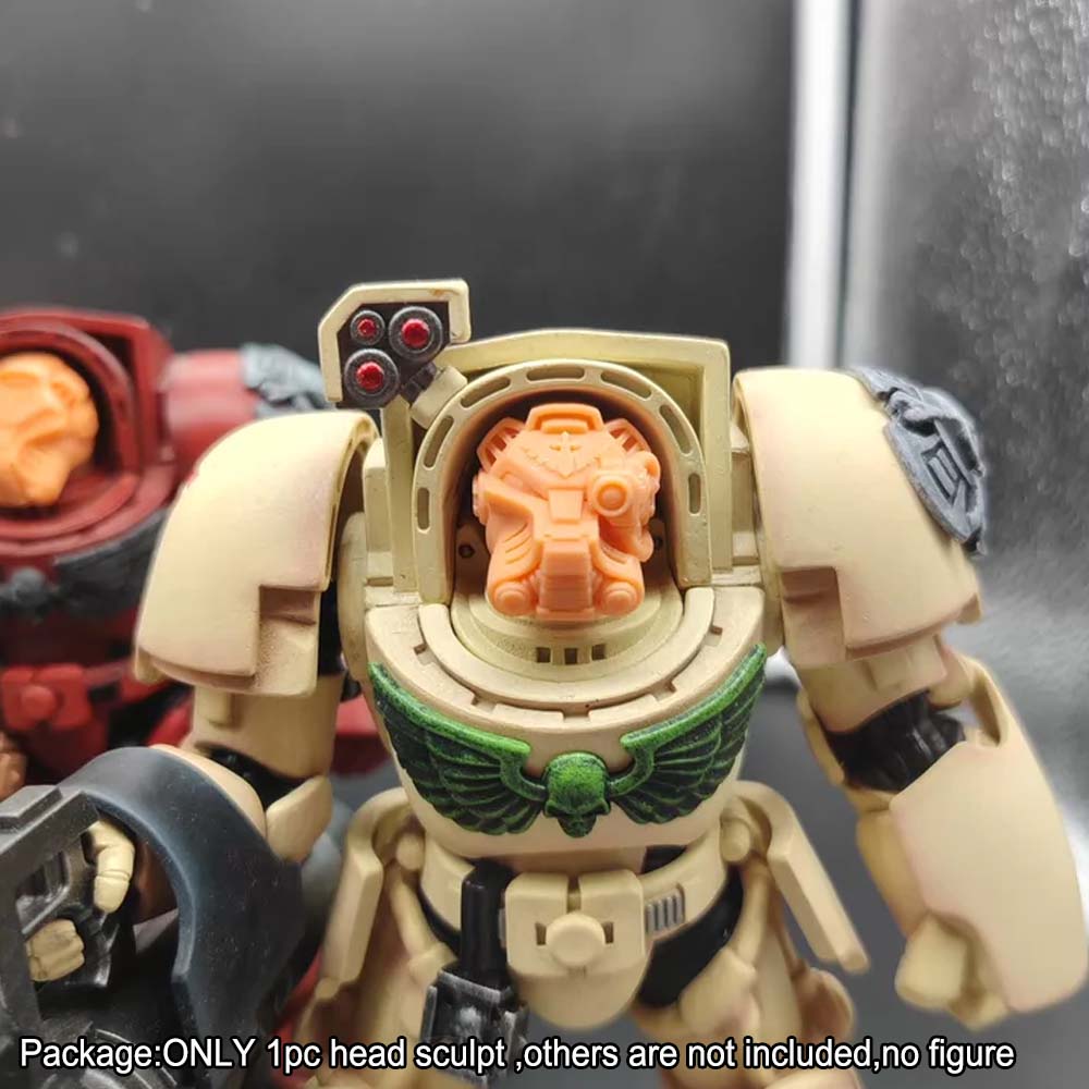 Unpainted Man Head Sculpt For joytoy Warhammer 40k 10th Edition Terminator Action Figure