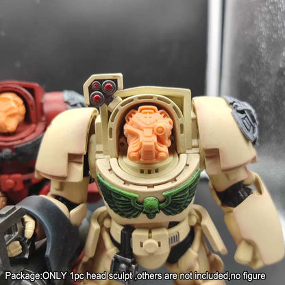 Unpainted Man Head Sculpt For joytoy Warhammer 40k 10th Edition Terminator Action Figure