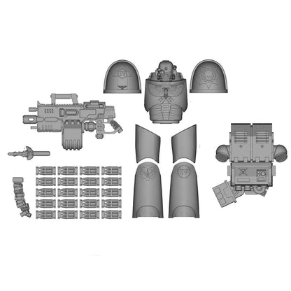 【PRE-ORDER】NEW Unpainted Parts Kits For Joytoy war hammer space marines Figure