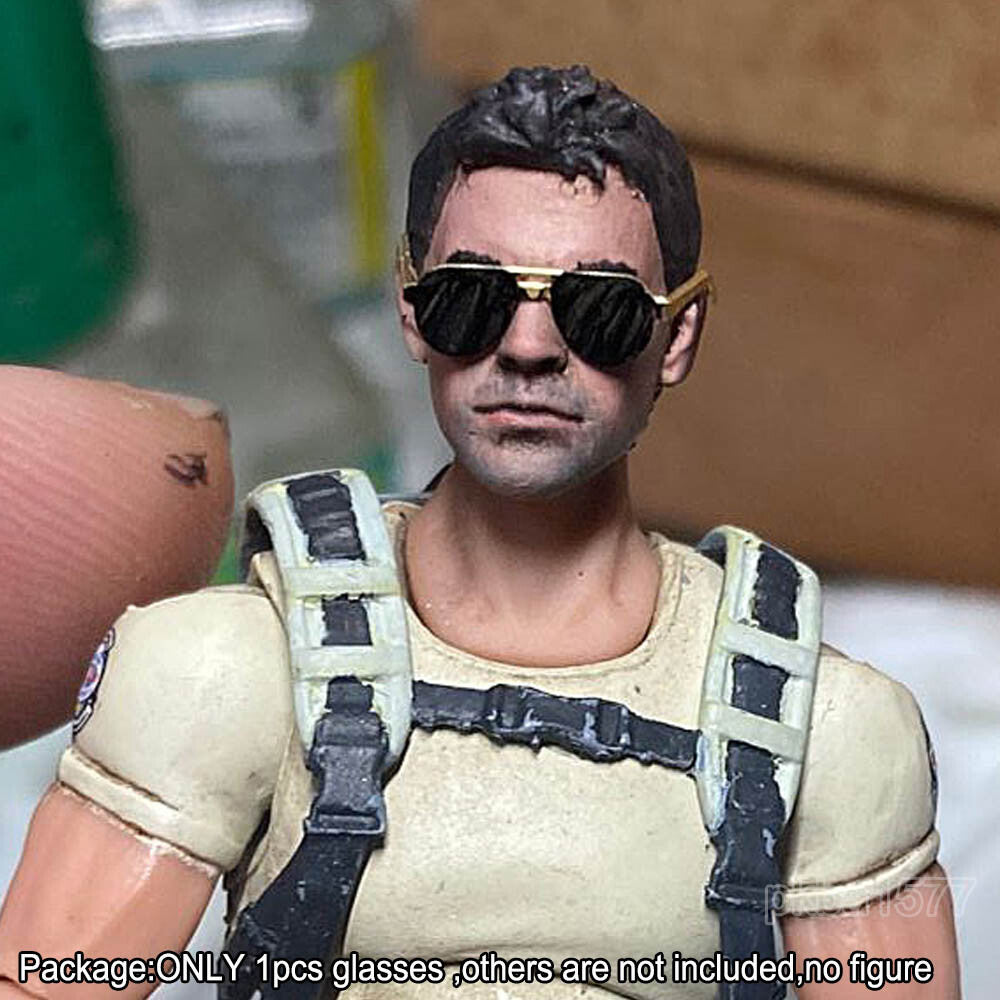 NEW 5pcs 1/18 Metal Glasses Sunglasses Model For DIY 3.75" Action Figure
