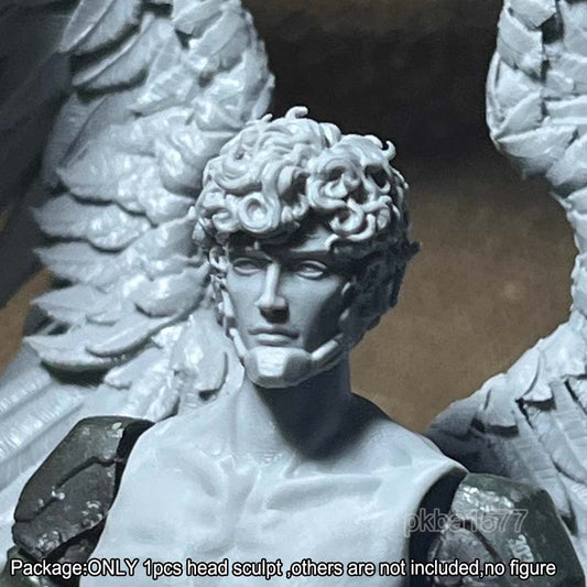 Unpainted 1/18 Angel Man Head Sculpt Model For 3.75" Acid Rain Joytoy Figure