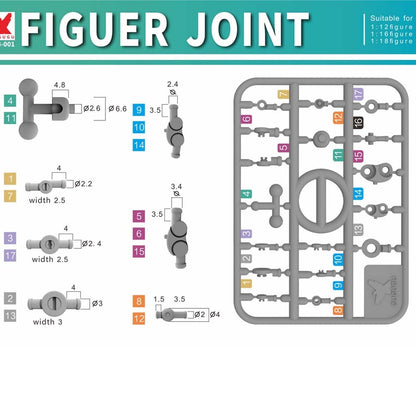 Figure Joint For DIY 1/18 1/12 /16 Scale Aciton Figure Accessories